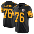 Qdoa P.Steelers #76 Troy Fautanu Player Black Limited Color Rush Home Game Stitched Jerseys