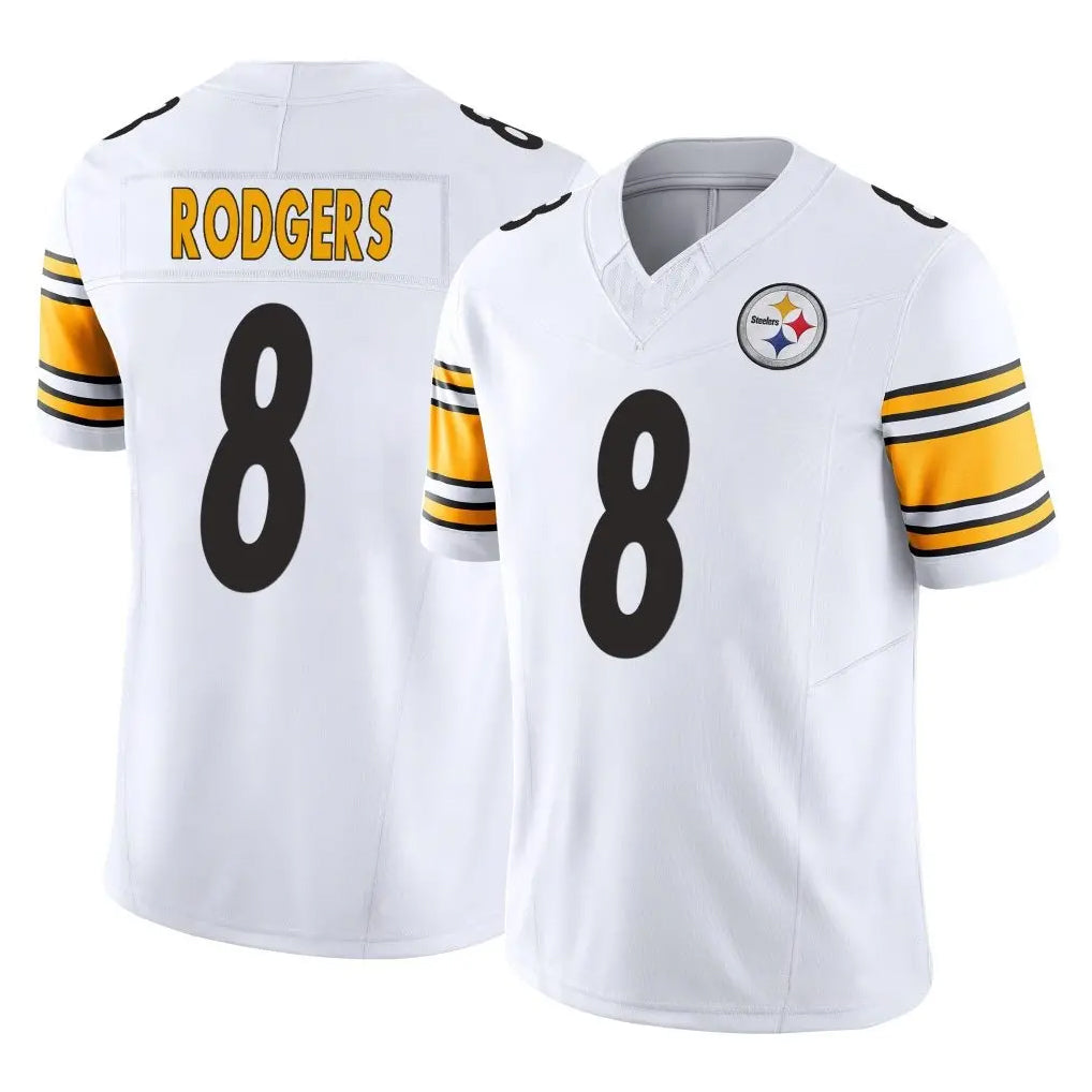 Qdoa P.Steelers #8 Aaron Rodgers Player White Limited Vapor F.U.S.E. Home Game Stitched Jerseys