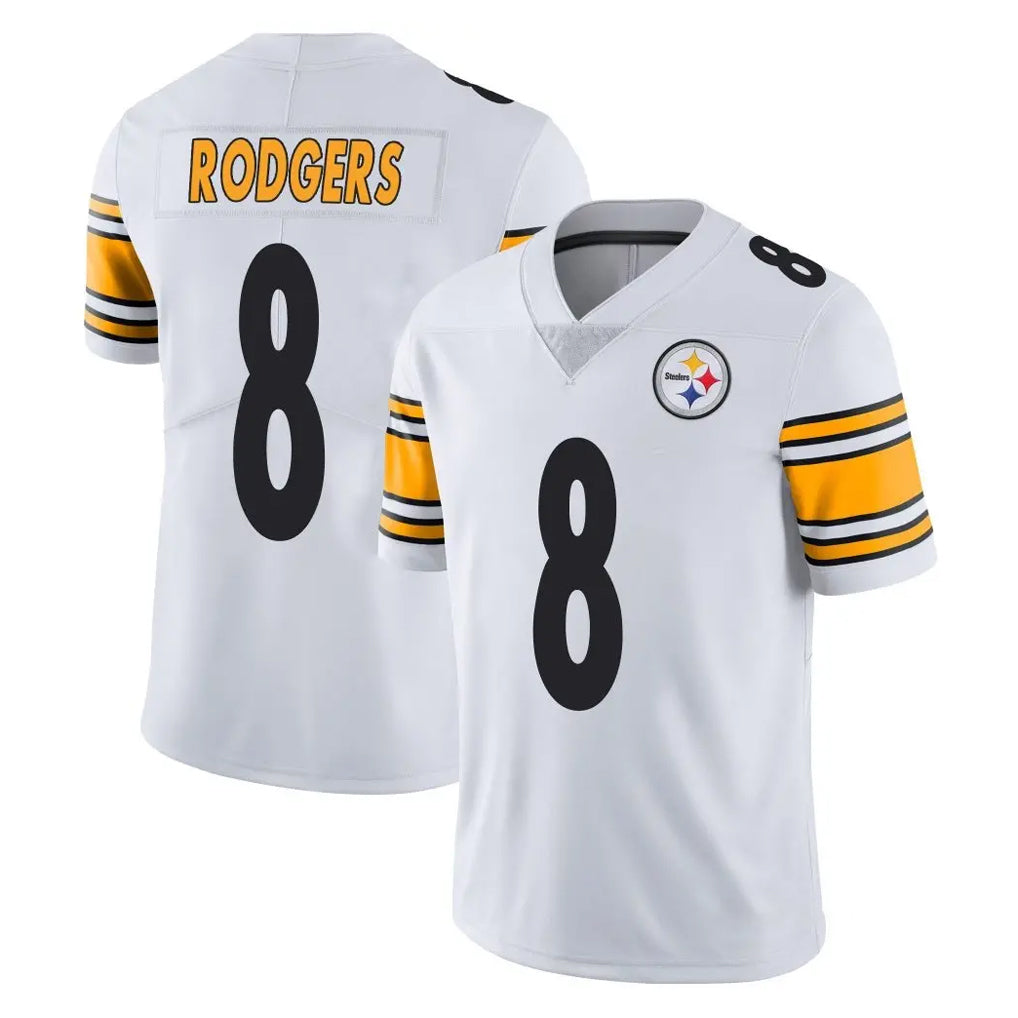 Qdoa P.Steelers #8 Aaron Rodgers Player White Limited Vapor Untouchable Home Game Stitched Jerseys