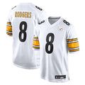 Qdoa P.Steelers #8 Aaron Rodgers Player White Replica Game Stitched Jerseys