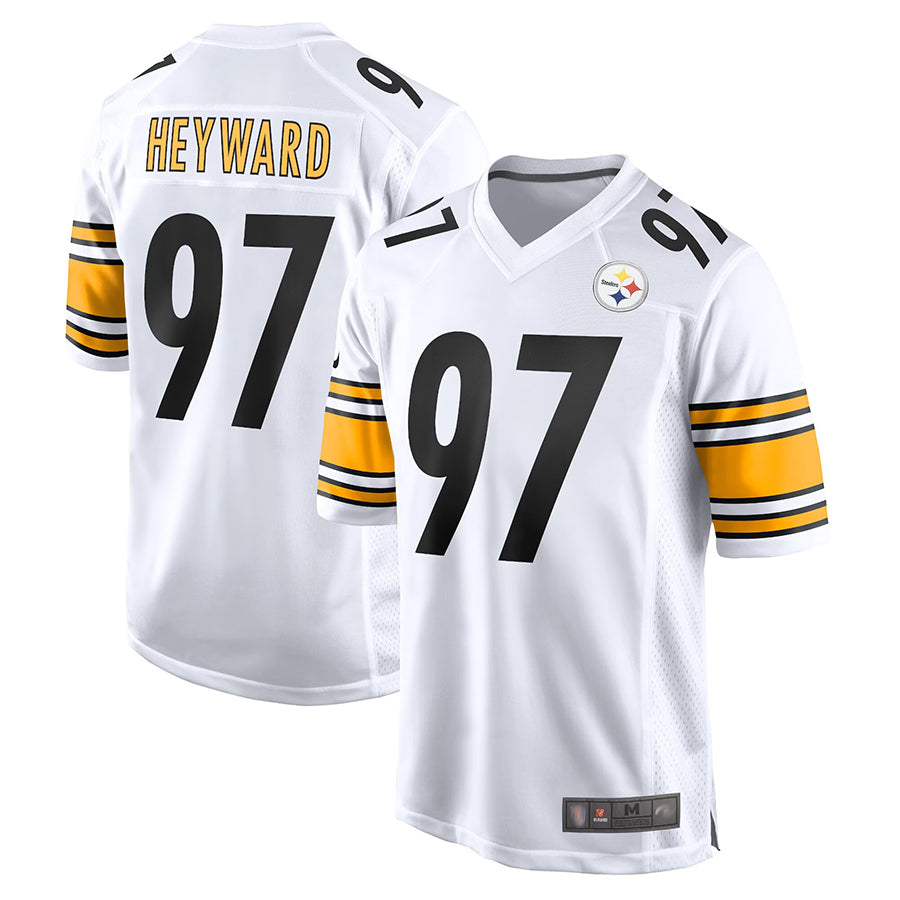Qdoa P.Steelers #97 Cameron Heyward Player White Home Game Stitched Jerseys