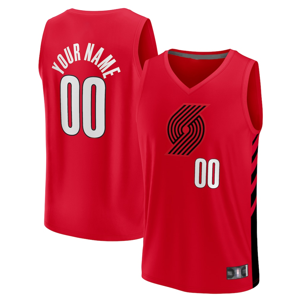 Qdoa PT.Blazers Fanatics Red Fast Break Replica Jerseys - Statement Edition