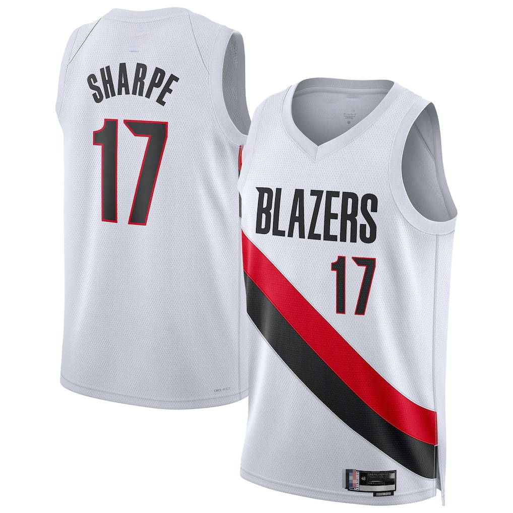 Qdoa PT.Blazers #17 Shaedon Sharpe White Swingman Player Jerseys - Association Edition