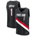Qdoa PT.Blazers #1 Ja Morant Fanatics Black Fast Break Jerseys - Icon Edition