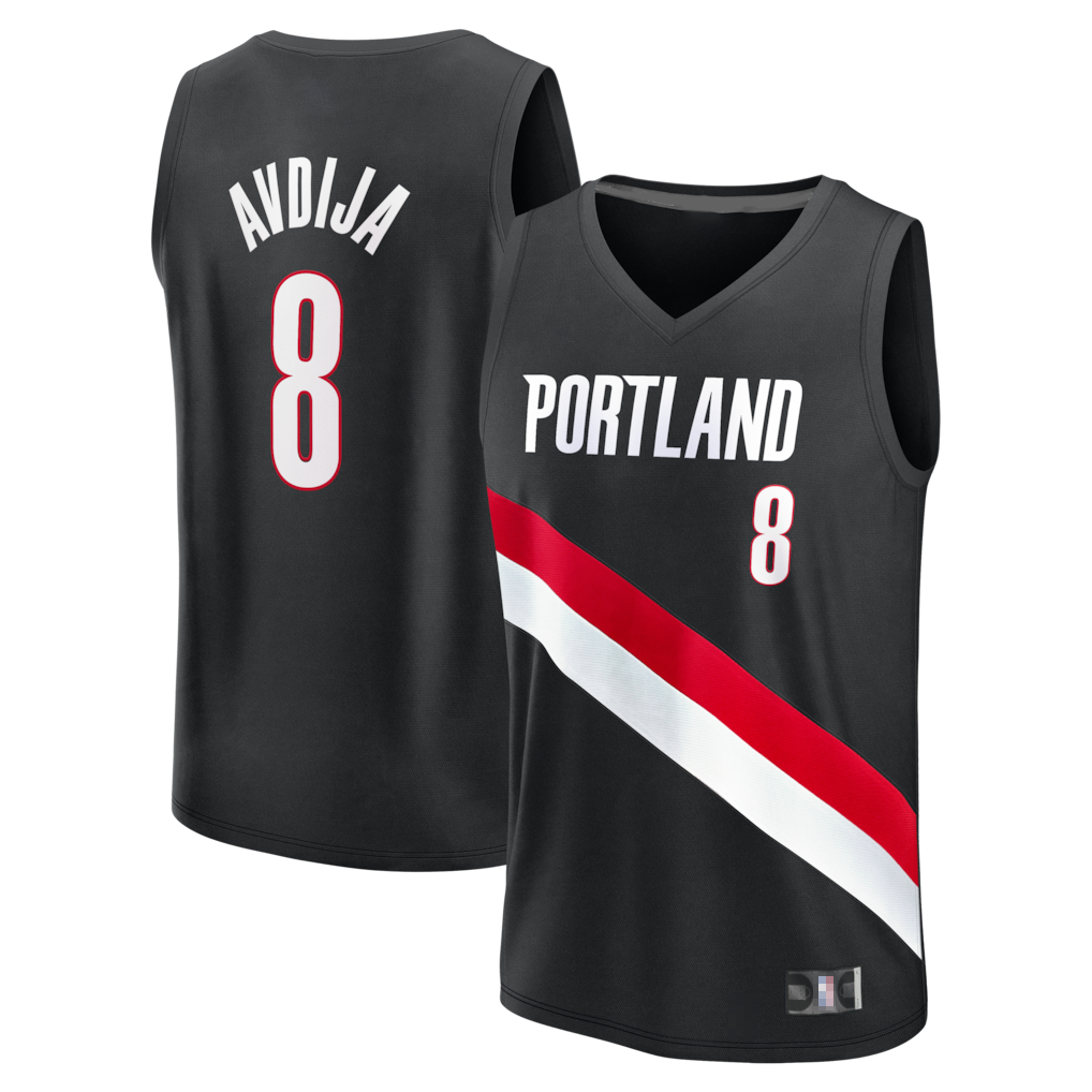 Qdoa PT.Blazers #8 Deni Avdija Fanatics Black Fast Break Replica Jerseys - Icon Edition