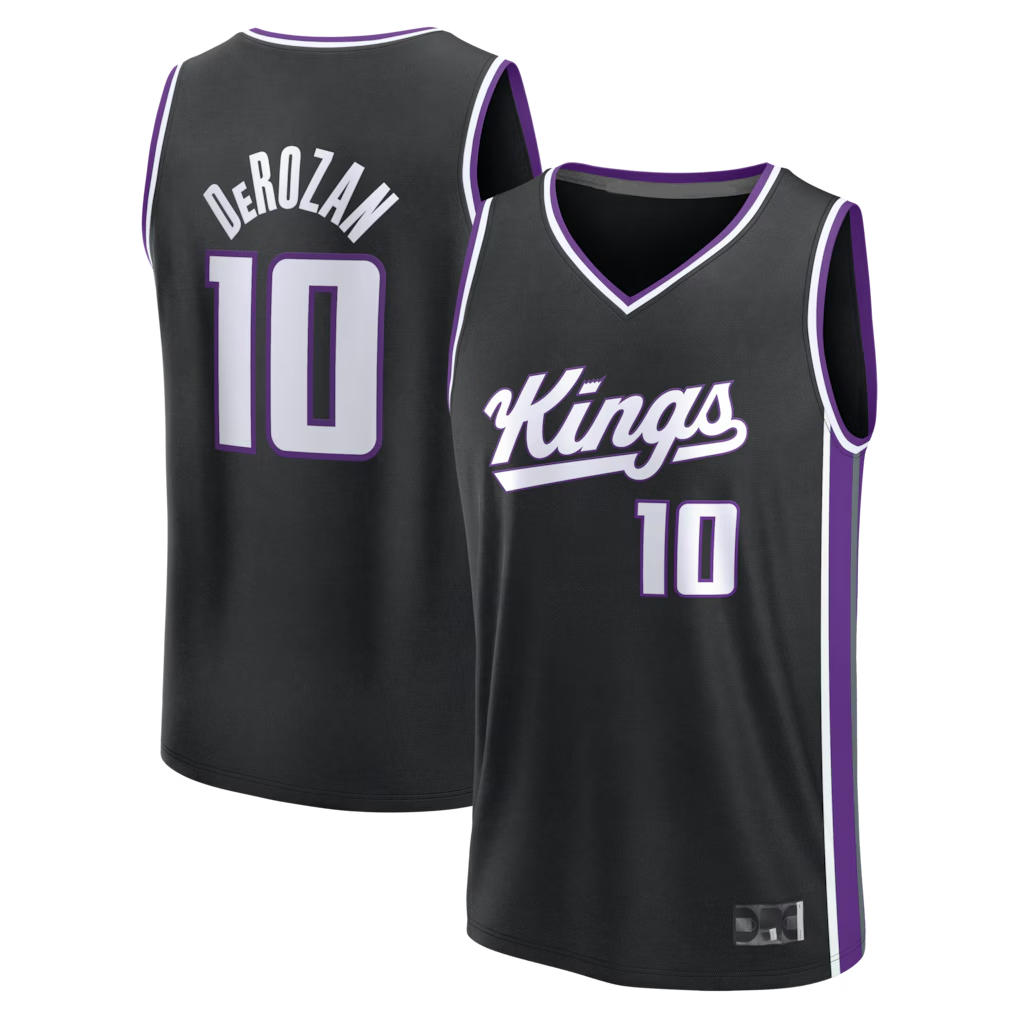 Qdoa S.Kings #10 DeMar DeRozan Fanatics Black Fast Break Replica Player Jerseys - Icon Edition