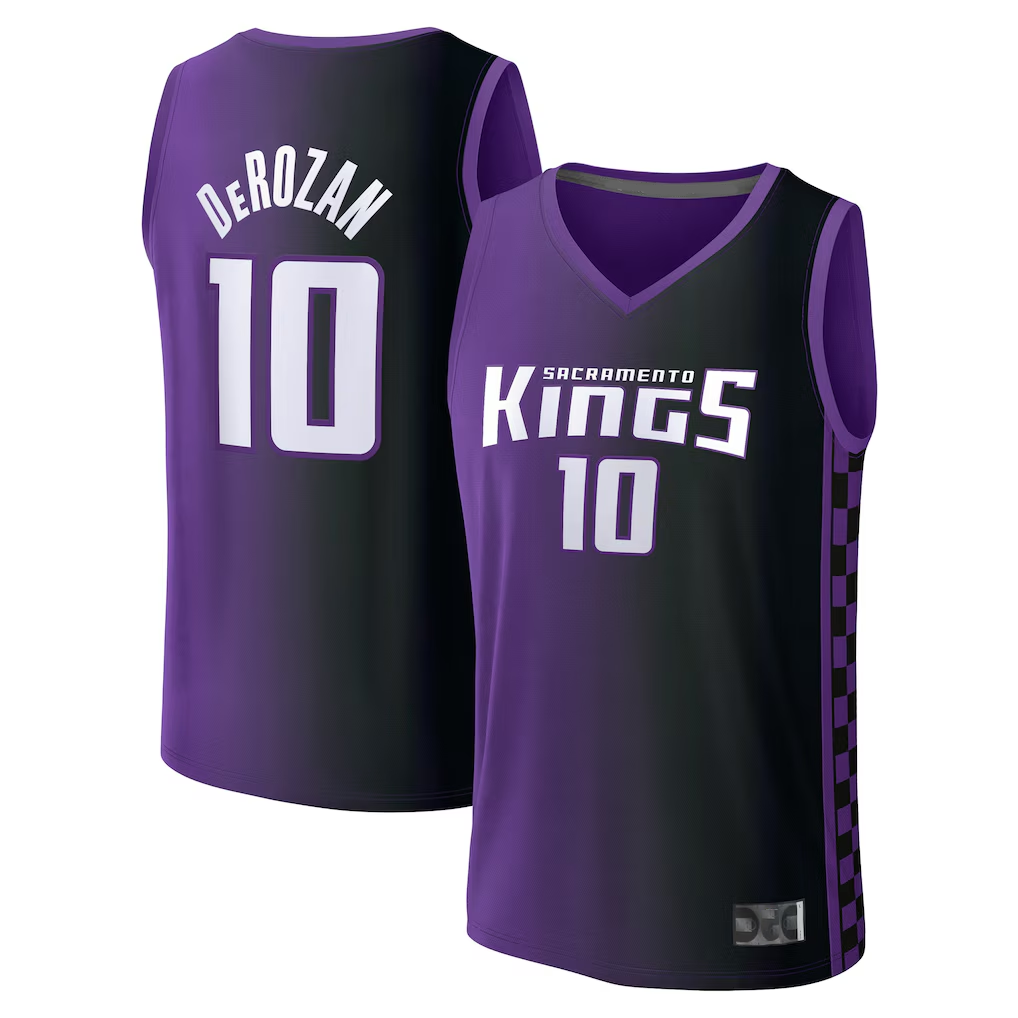 Qdoa S.Kings #10 DeMar DeRozan Fanatics Purple Fast Break Replica Jerseys - Statement Edition