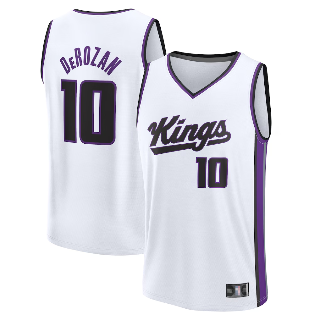 Qdoa S.Kings #10 DeMar DeRozan Fanatics White Fast Break Replica Player Jerseys - Association Edition