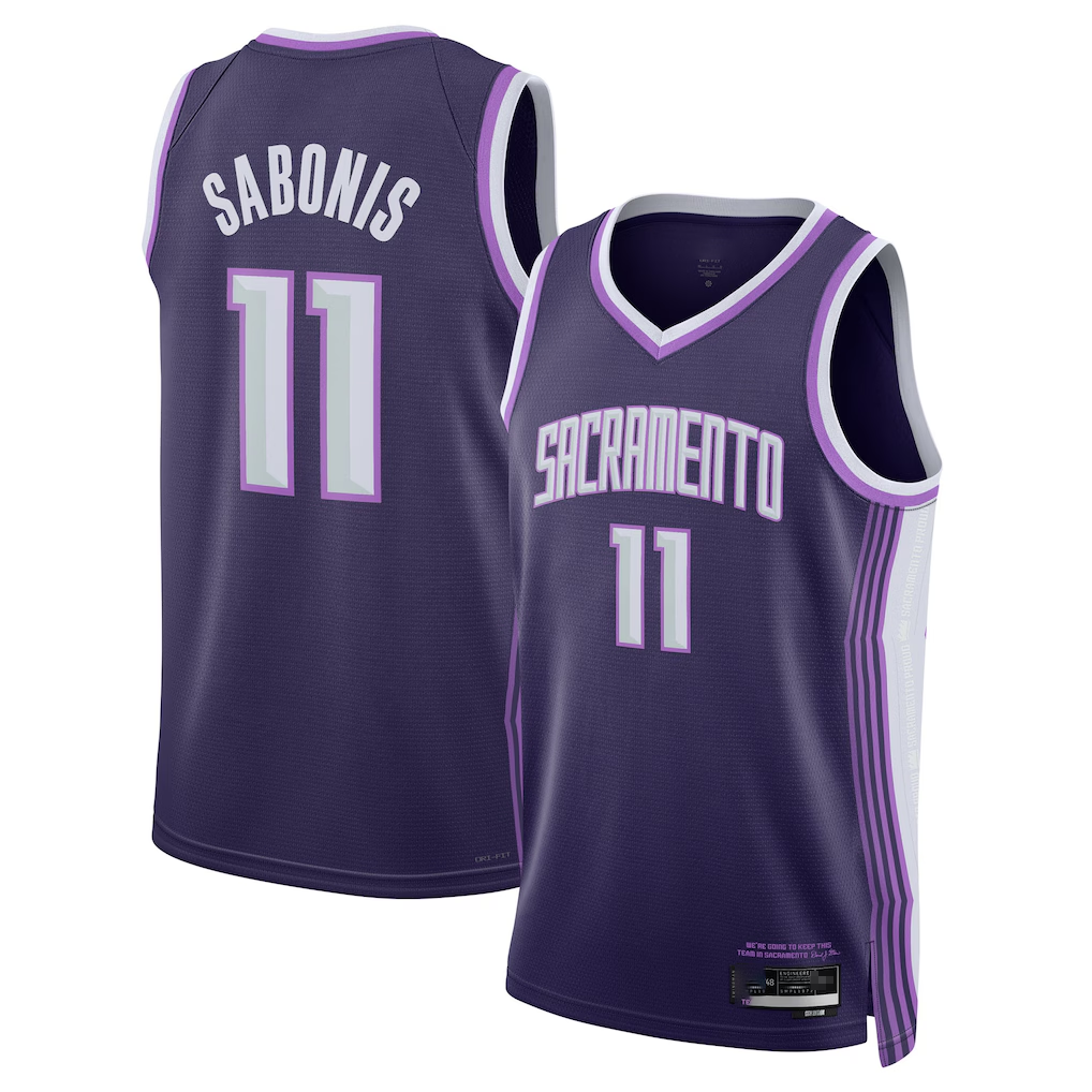 Qdoa S.Kings #11 Domantas Sabonis Purple 2025-2026 Swingman Jerseys - City Edition
