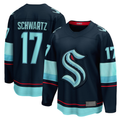 Qdoa S.Kraken #17 Jaden Schwartz Navy Home Breakaway Player Jerseys