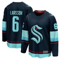 Qdoa S.Kraken #6 Adam Larsson Deep Sea Blue Home Breakaway Player Jerseys