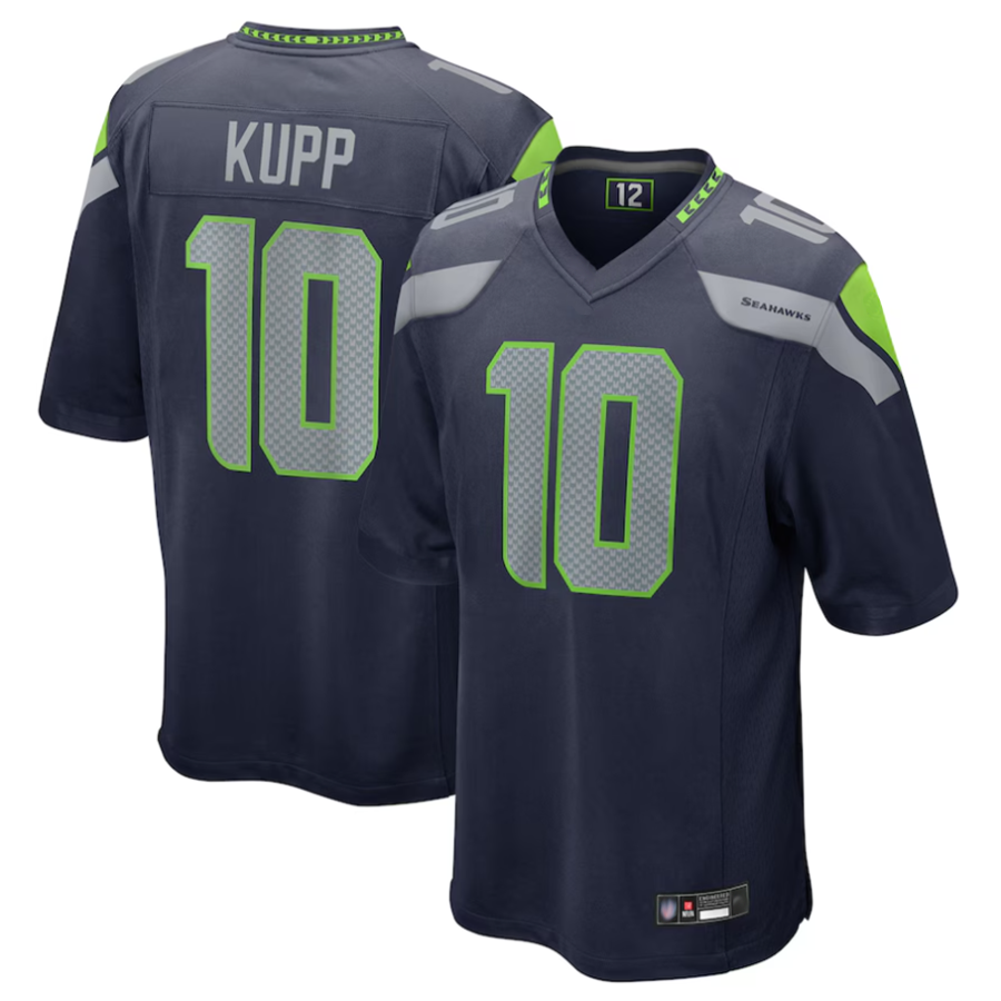Qdoa S.Seahawks #10 Cooper Kupp Player College Navy Game Stitched Jerseys