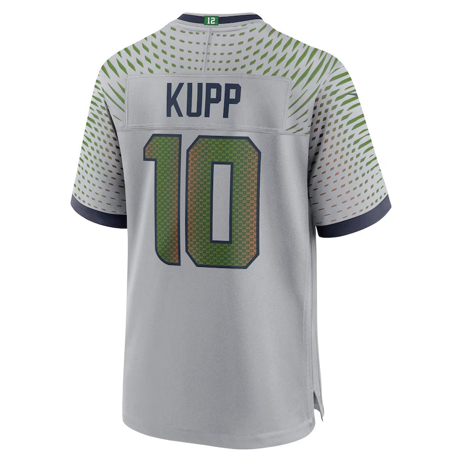 Qdoa S.Seahawks #10 Cooper Kupp Player Gray Rivalries Collection Game Stitched Jerseys