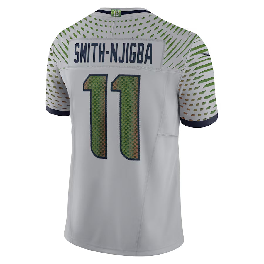 Qdoa S.Seahawks #11 Jaxon Smith-Njigba Player Grey Rivalries Collection Limited Stitched Jerseys