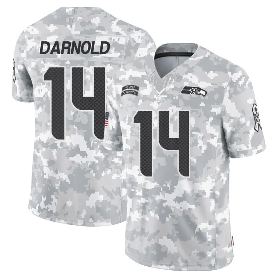 Qdoa S.Seahawks #14 Sam Darnold Player Arctic Camo Salute to Service Limited Football Jerseys