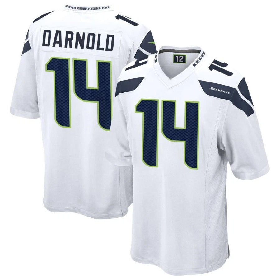 Qdoa S.Seahawks #14 Sam Darnold Player White Home Game Football Jerseys