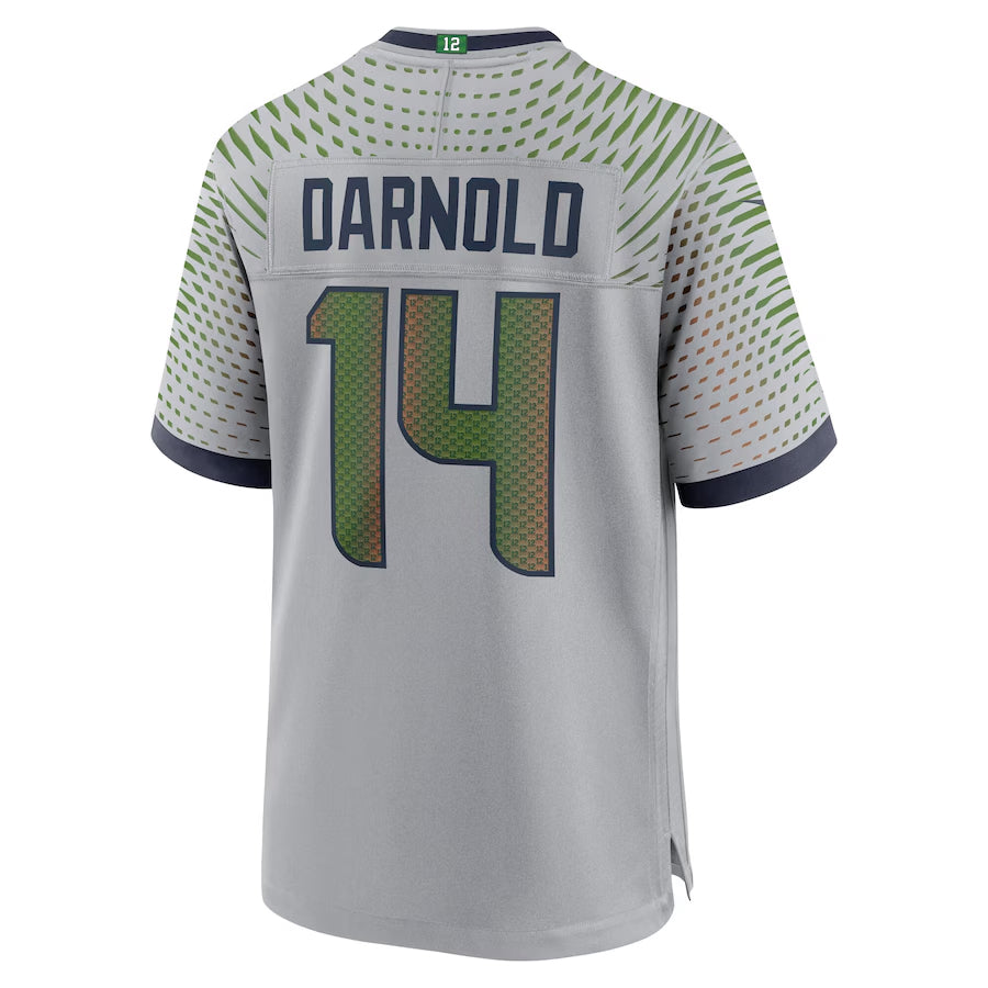 Qdoa S.Seahawks #14 Sam Darnold Player Wolf Gray Rivalries Collection Game Football Jerseys