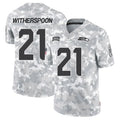 Qdoa S.Seahawks #21 Devon Witherspoon Player Arctic Camo Salute to Service Limited Stitched Jerseys