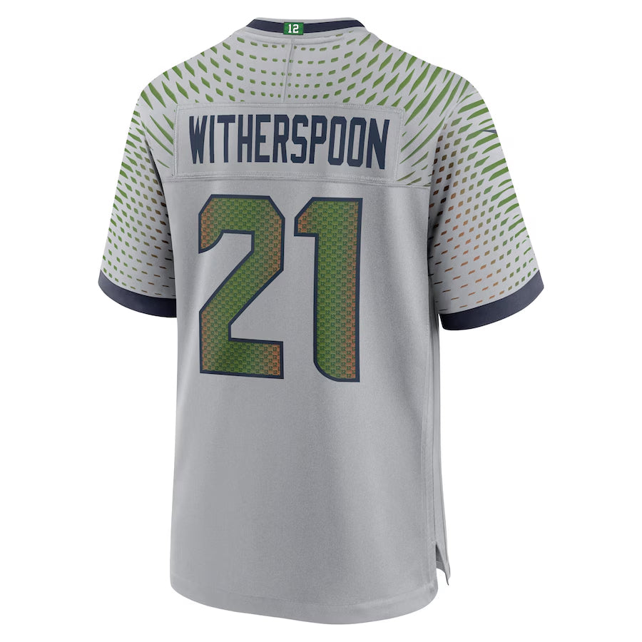 Qdoa S.Seahawks #21 Devon Witherspoon Player Gray Rivalries Collection Game Stitched Jerseys