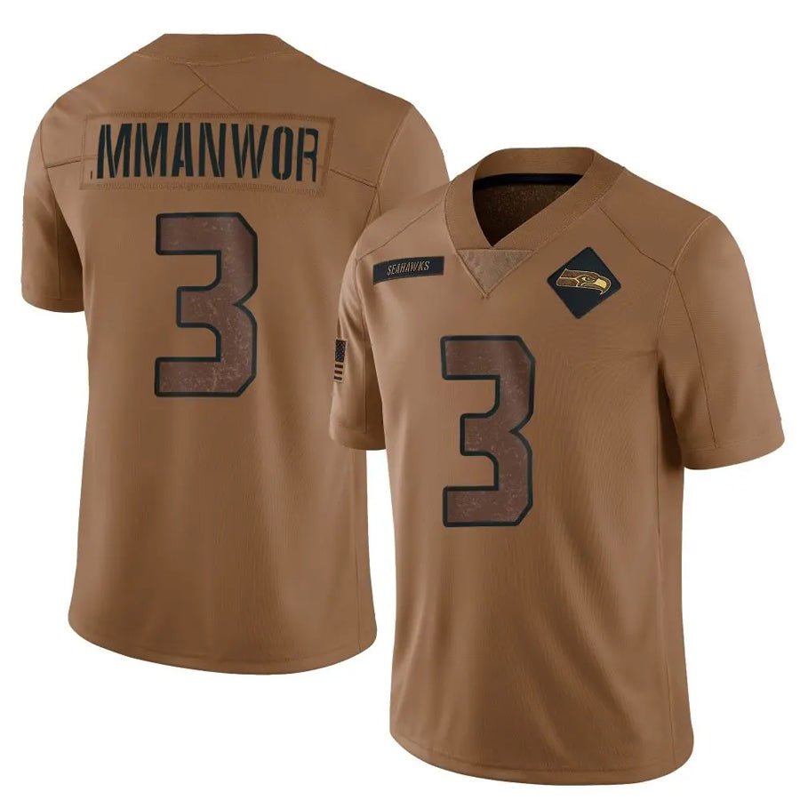 Qdoa S.Seahawks #3 Nick Emmanwori Player Brown Salute To Service Limited Football Jerseys