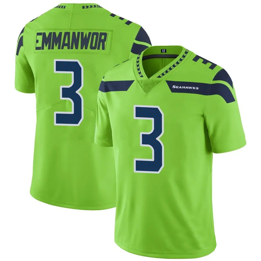 Qdoa S.Seahawks #3 Nick Emmanwori Player Green Vapor Limited Football Jerseys