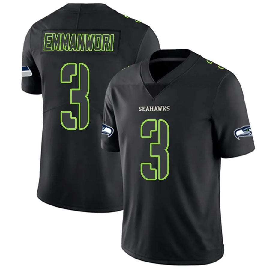 Qdoa S.Seahawks #3 Nick Emmanwori Player Limited Black Impact Football Jerseys