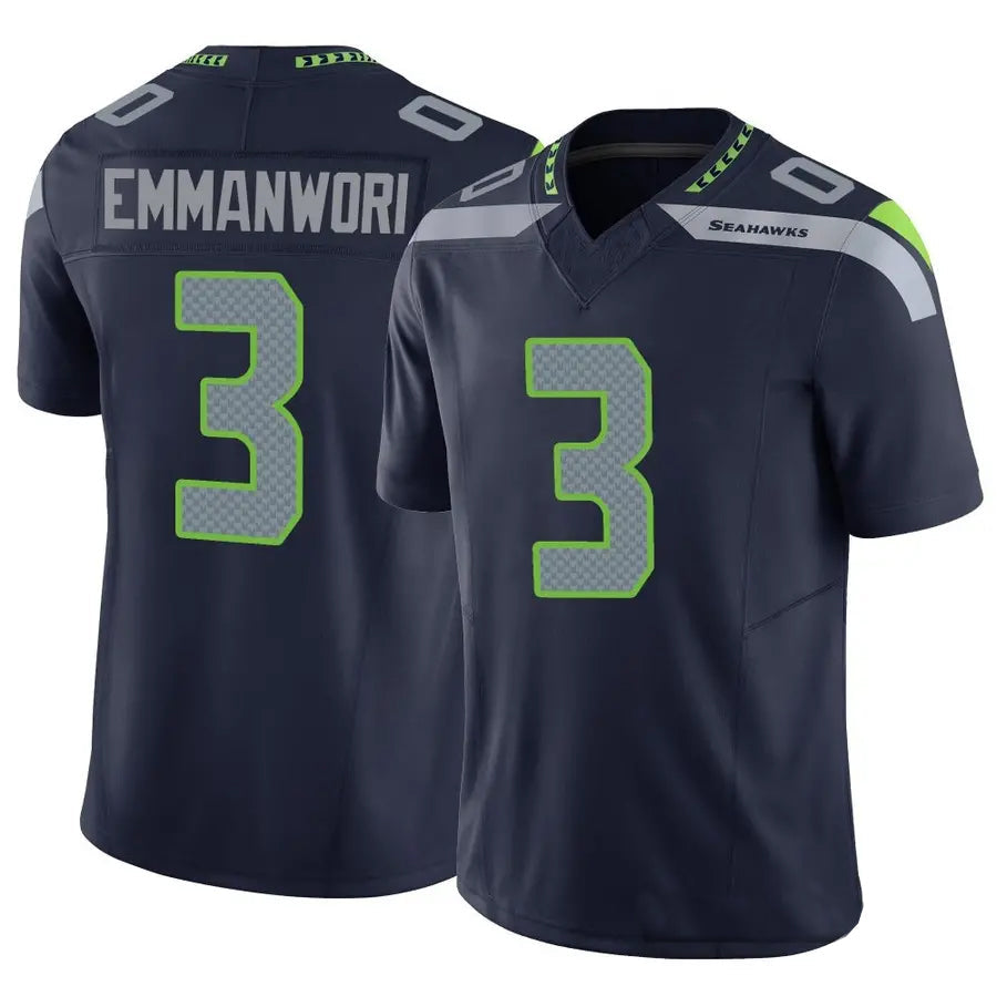 Qdoa S.Seahawks #3 Nick Emmanwori Player Navy Vapor F.U.S.E. Limited Football Jerseys