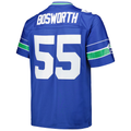 Qdoa S.Seahawks #55 Brian Bosworth Mitchell & Ness Royal Big & Tall 1987 Legacy Retired Player Stitched Puhic Jersey