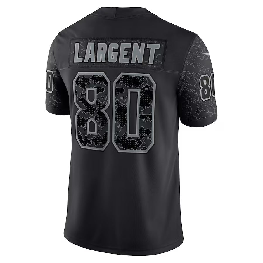 Qdoa S.Seahawks #80 Steve Largent Player Black RFLCTV Limited Stitched Jerseys