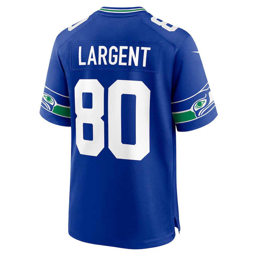 Qdoa S.Seahawks #80 Steve Largent Player Royal Game Stitched Jerseys