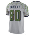 Qdoa S.Seahawks #80 Steve Largent Player Wolf Gray Rivalries Collection Limited Stitched Jerseys