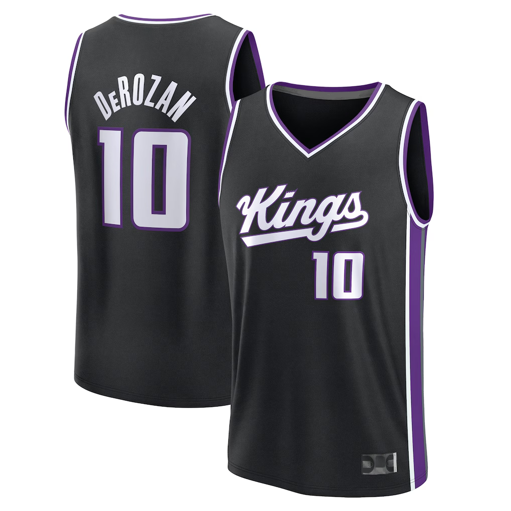 Qdoa S.kings #10 DeMar DeRozan Fanatics Black Fast Break Replica Player Jerseys - Icon Edition