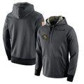 Qdoa SF.49ers Anthracite Pullover Hoodies Home Game Blank Player Stitched Jerseys
