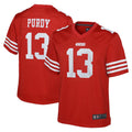Qdoa SF.49ers #13 Brock Purdy Player Scarlet Home Game Stitched Jerseys