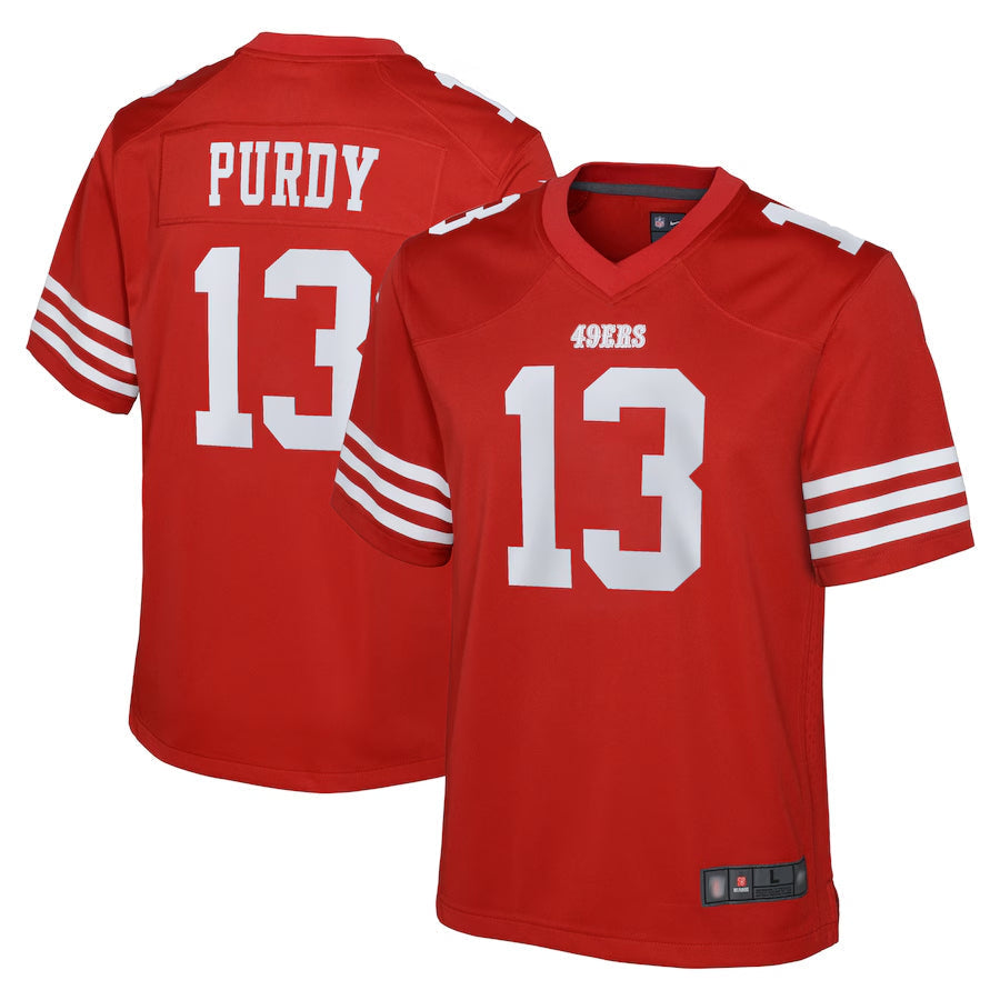 Qdoa SF.49ers #13 Brock Purdy Player Scarlet Home Game Stitched Jerseys