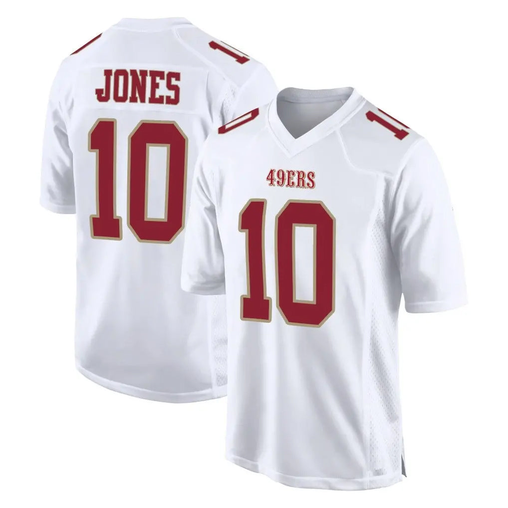 Qdoa SF.49ers #10 Mac Jones Player White Fashion Home Game Stitched Jerseys