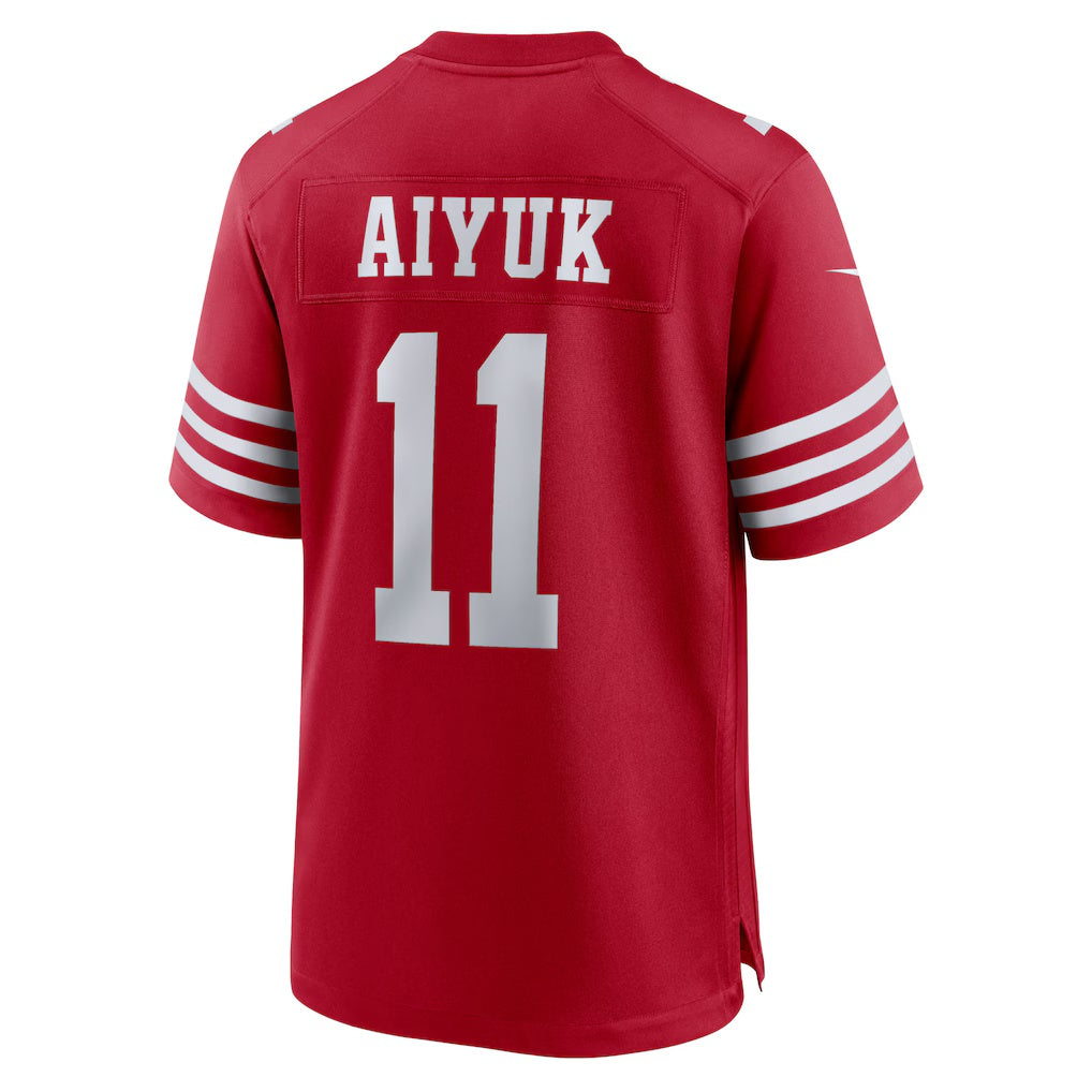 Qdoa SF.49ers #11 Brandon Aiyuk Scarlet Game Player Stitched Jerseys