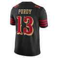 Qdoa SF.49ers #13 Brock Purdy Player Rivalries Vapor Limited Black Stitched Jersey