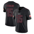 Qdoa SF.49ers #15 De'Zhaun Stribling Player Black Impact Limited Home Game Stitched Jerseys