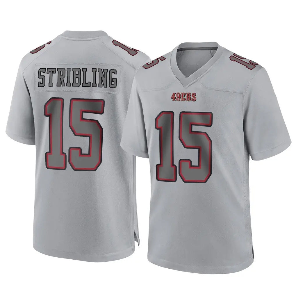 Qdoa SF.49ers #15 De'Zhaun Stribling Player Gray Atmosphere Fashion Home Game Stitched Jerseys