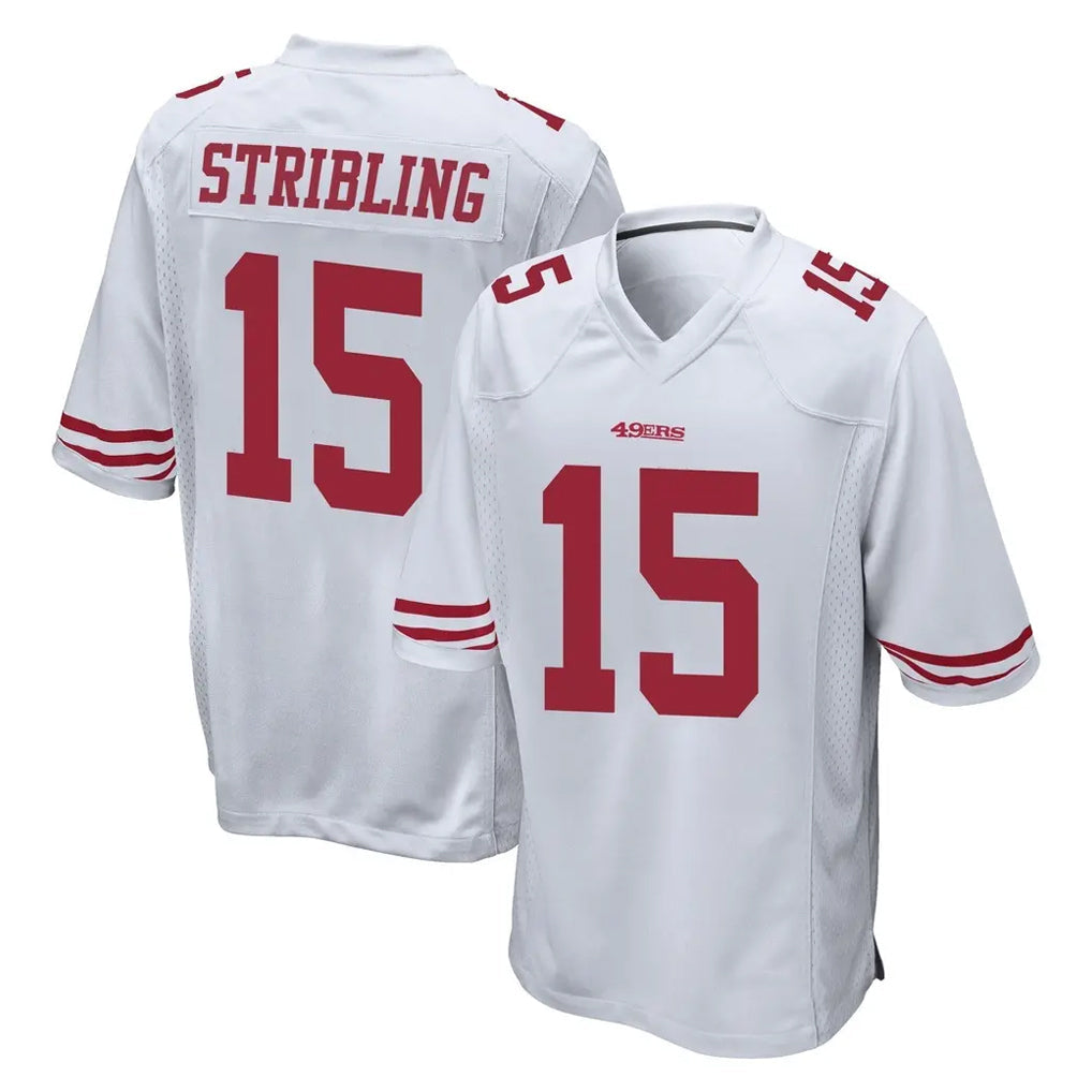 Qdoa SF.49ers #15 De'Zhaun Stribling Player White Home Game Stitched Jerseys