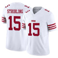 Qdoa SF.49ers #15 De'Zhaun Stribling Player White Limited Vapor F.U.S.E. Home Game Stitched Jerseys
