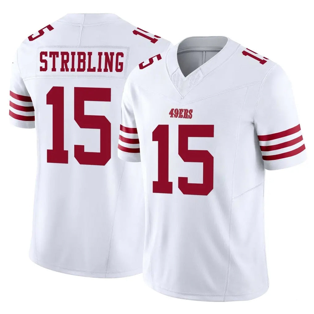 Qdoa SF.49ers #15 De'Zhaun Stribling Player White Limited Vapor F.U.S.E. Home Game Stitched Jerseys