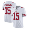 Qdoa SF.49ers #15 De'Zhaun Stribling Player White Limited Vapor Untouchable Home Game Stitched Jerseys