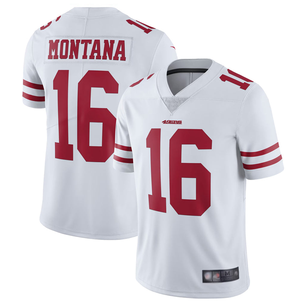 Qdoa SF.49ers #16 Joe Montana Player Vapor Untouchable Limited Throwback White Stitched Jerseys