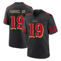 Qdoa SF.49ers #19 Deebo Samuel Sr. Player Black Rivalries Collection Home Game Stitched Jerseys