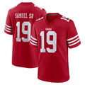 Qdoa SF.49ers #19 Deebo Samuel Sr. Player Red Game Home Stitched Jerseys