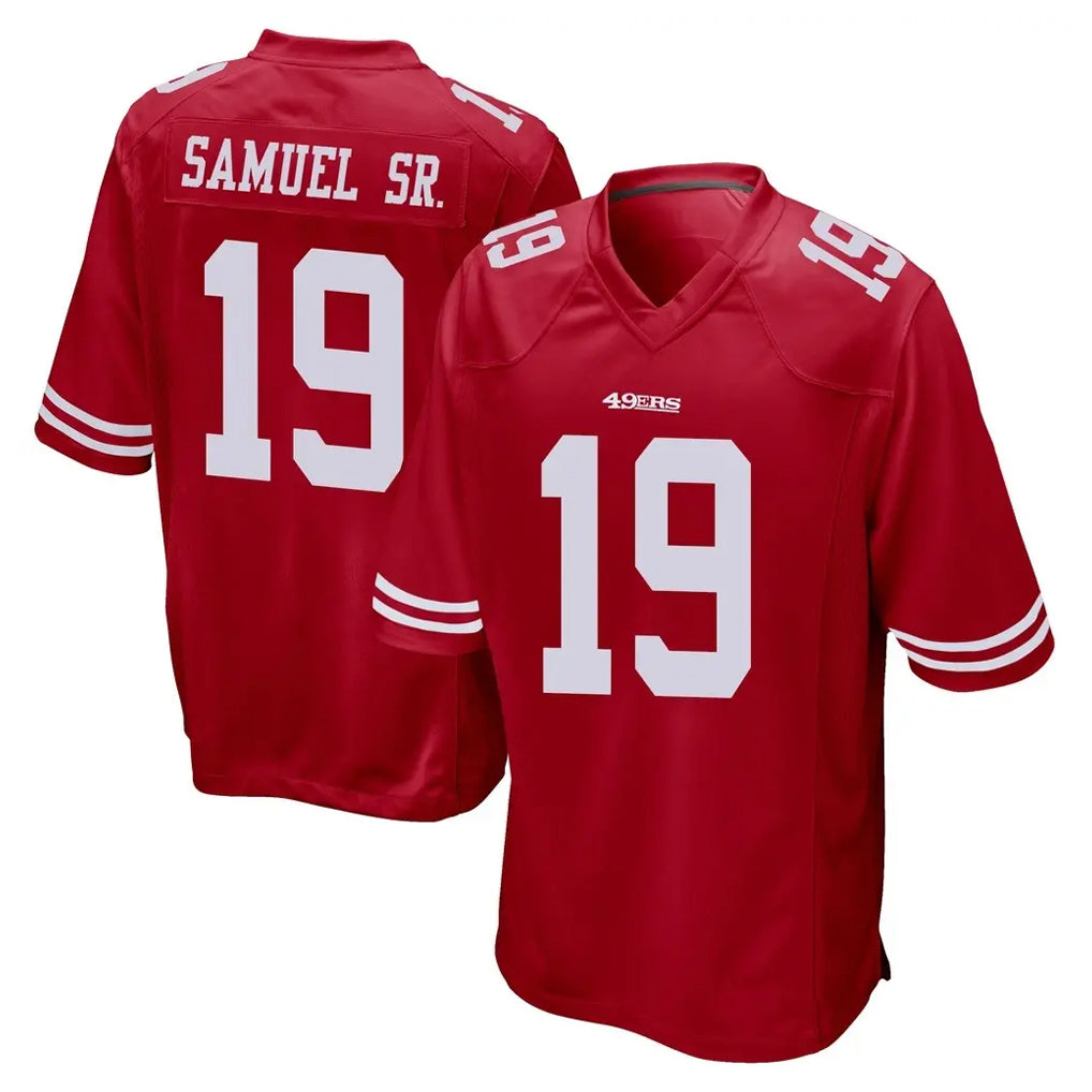 Qdoa SF.49ers #19 Deebo Samuel Sr. Player Red Home Game Stitched Jerseys