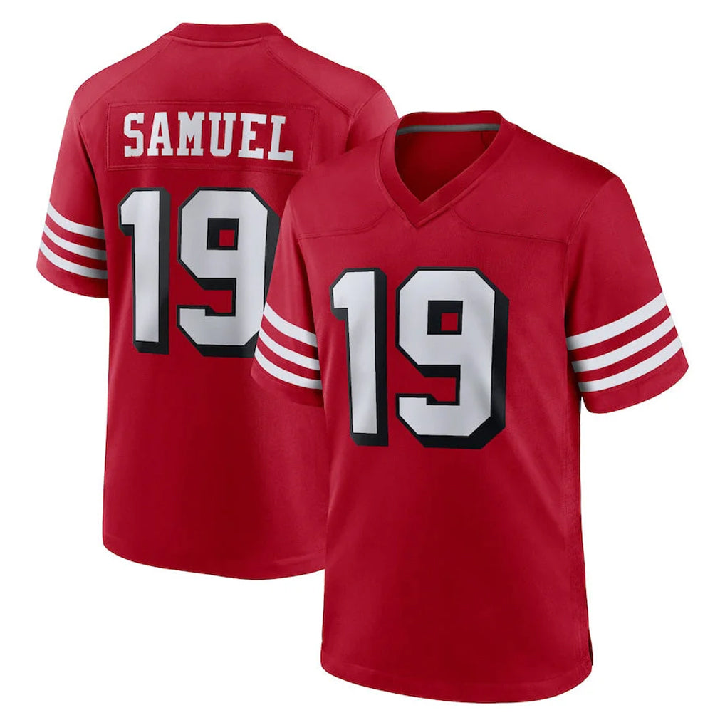 Qdoa SF.49ers #19 Deebo Samuel Sr. Player Red Limited Alternate Home Game Stitched Jerseys
