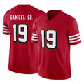 Qdoa SF.49ers #19 Deebo Samuel Sr. Player Red Limited Alternate Vapor F.U.S.E. Home Game Stitched Jerseys